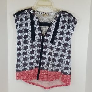 Lucky brand chic peasant mixed print